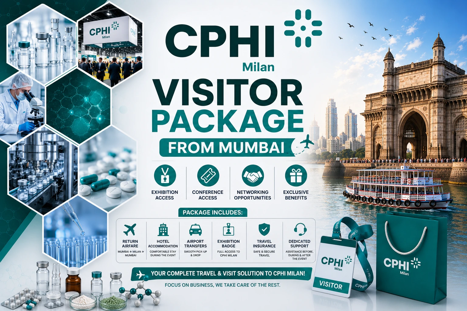 CPHI Milan Visitor Package from Mumbai