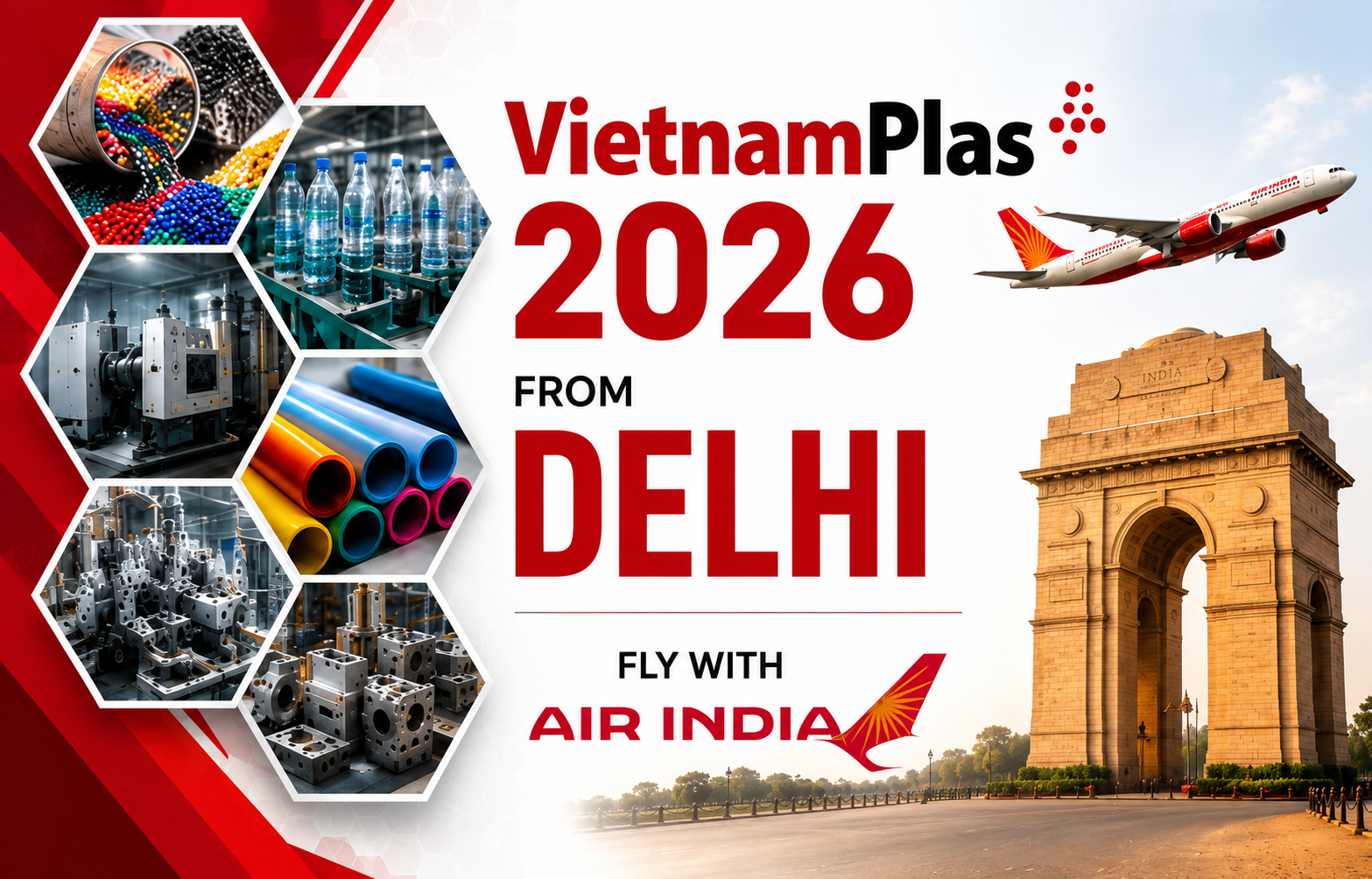 VietnamPlas 2026 from Delhi  Air India Airline